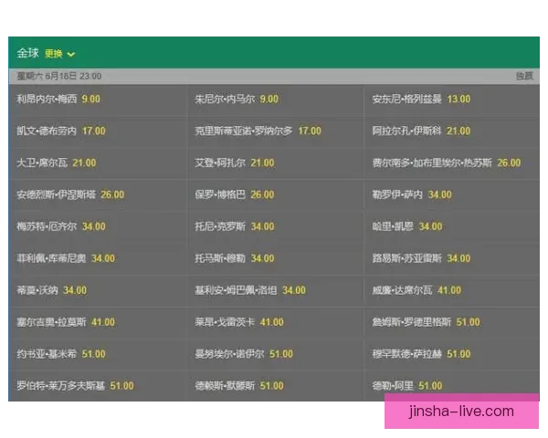 世界杯竞猜赔率深度解析及热门对阵胜负趋势全攻略